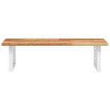 acél és tömör akácfa falra szerelhető mosdópolc