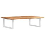 acél és tömör akácfa falra szerelhető mosdópolc