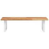 acél és tömör akácfa falra szerelhető mosdópolc