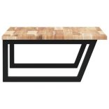 acél és tömör akácfa falra szerelhető mosdópolc