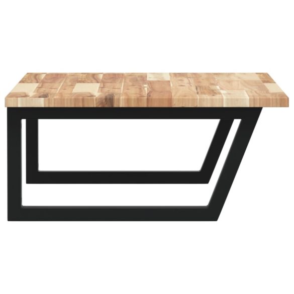 acél és tömör akácfa falra szerelhető mosdópolc