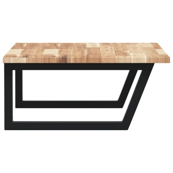 acél és tömör akácfa falra szerelhető mosdópolc