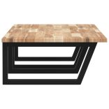 acél és tömör akácfa falra szerelhető mosdópolc