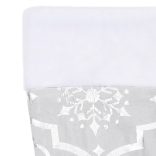 fényűző fehér szövet karácsonyfatalp-takaró zoknival 150 cm