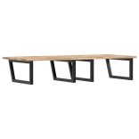 acél és tömör akácfa falra szerelhető mosdópolc