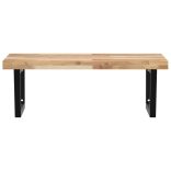 acél és tömör akácfa falra szerelhető mosdópolc