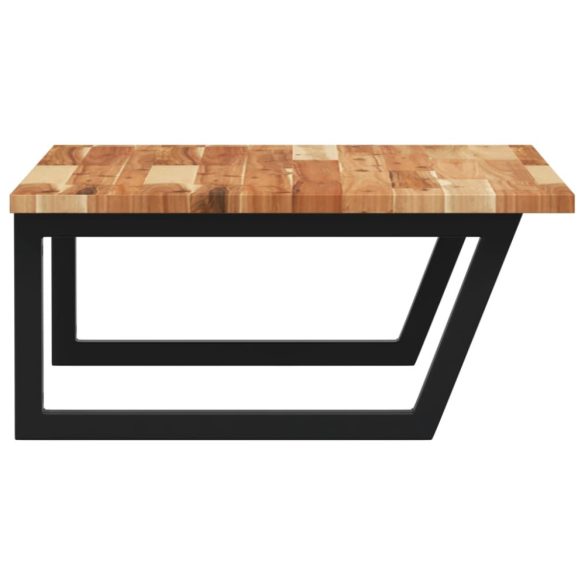 acél és tömör akácfa falra szerelhető mosdópolc