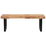 acél és tömör akácfa falra szerelhető mosdópolc