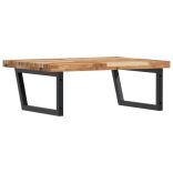 acél és tömör akácfa falra szerelhető mosdópolc