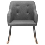 világosszürke szövet hintaszék