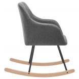 világosszürke szövet hintaszék