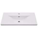 2 részes kerámia és szerelt fa fürdőszobai bútorgarnitúra