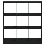 fekete szerelt fa könyvszekrény 102 x 32 x 108 cm