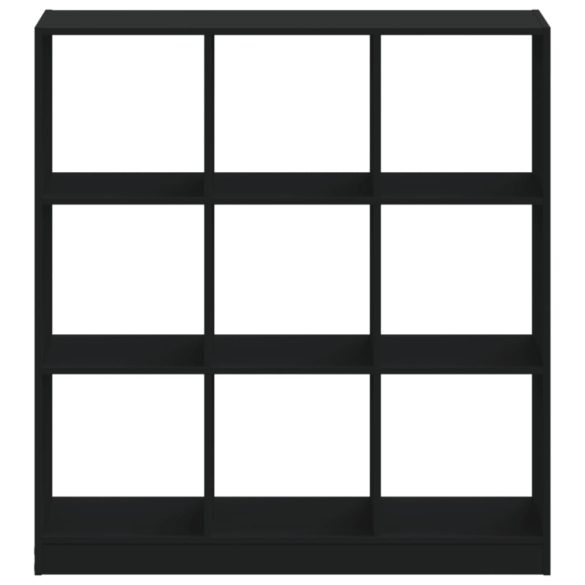 fekete szerelt fa könyvszekrény 102 x 32 x 108 cm