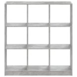 betonszürke szerelt fa könyvespolc 102 x 32 x 108 cm