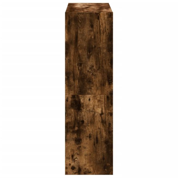 füstös tölgy színű szerelt fa könyvespolc 102 x 32 x 108 cm
