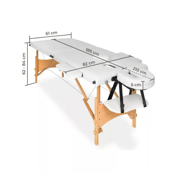 2 zónás rózsaszín fa masszázságy hordozótáskával-2104S