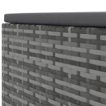 7 részes szürke polyrattan kerti ülőgarnitúra párnákkal