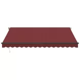 burgundi vörös kézzel kihúzható napellenző 400 x 300 cm