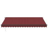 burgundi vörös automata behúzható napellenző 450 x 300 cm