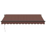 barna automata kihúzható napellenző 350 x 250 cm