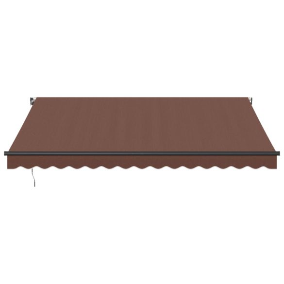 barna kézzel kihúzható LED-es napellenző 400 x 300 cm