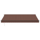 barna automata kihúzható napellenző 450 x 300 cm