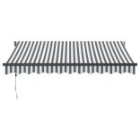 antracitszürke és fehér automata kihúzható napellenző 300x250cm