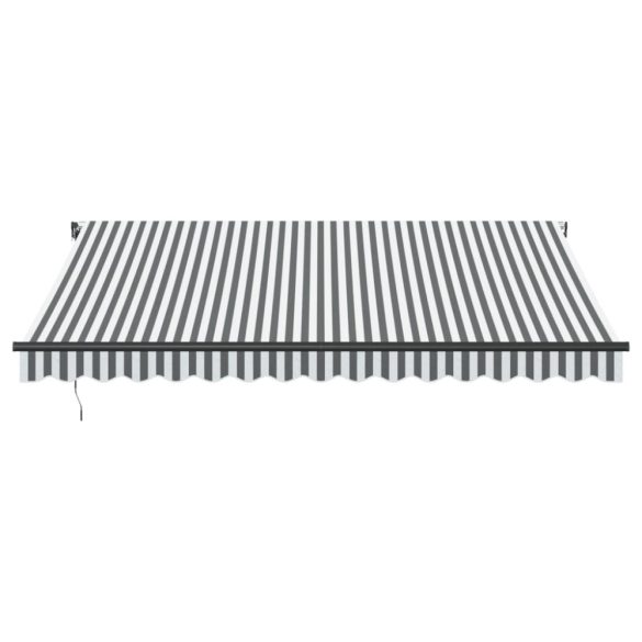antracitszürke-fehér automata kihúzható napellenző 400 x 300 cm