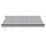 antracitszürke-fehér automata kihúzható napellenző 400 x 300 cm