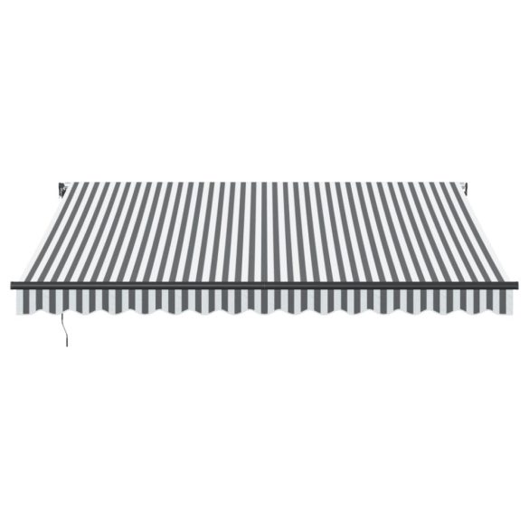 antracitszürke-fehér automata kihúzható napellenző 400 x 300 cm