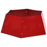 piros karácsonyfatalp-takaró Ø68 x 25 cm