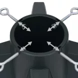 zöld karácsonyfatalp 55,5 x 55,5 x 15 cm