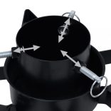 fekete karácsonyfatalp 47 x 47 x 13,5 cm