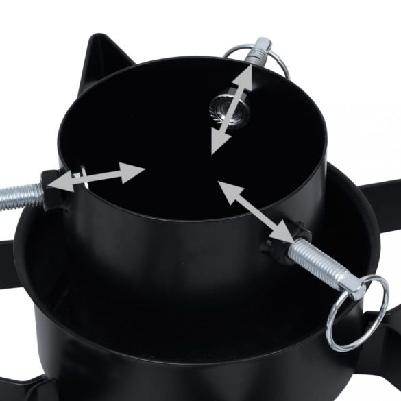 fekete karácsonyfatalp 47 x 47 x 13,5 cm