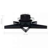 fekete karácsonyfatalp 47 x 47 x 13,5 cm