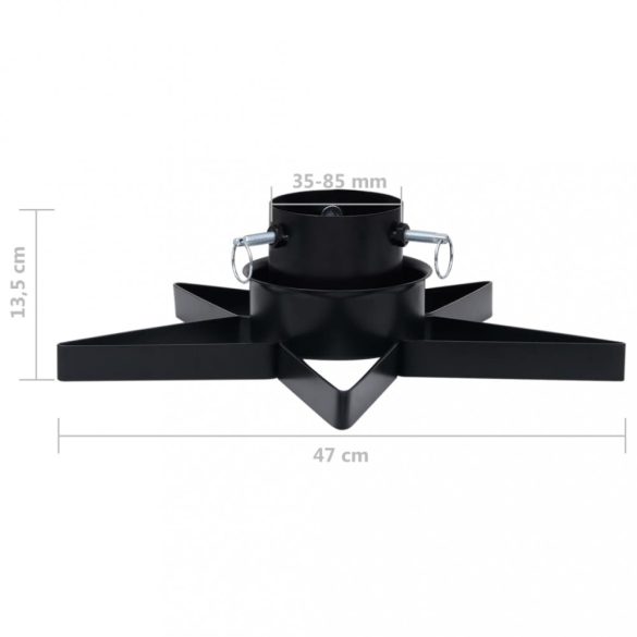 fekete karácsonyfatalp 47 x 47 x 13,5 cm