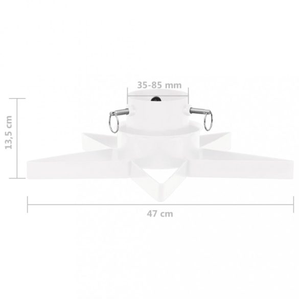 fehér karácsonyfatalp 47 x 47 x 13,5 cm
