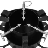 fekete karácsonyfatalp 29 x 29 x 15,5 cm