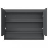 szürke MDF tükrös fürdőszobaszekrény 80 x 15 x 60 cm