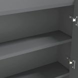 szürke MDF tükrös fürdőszobaszekrény 80 x 15 x 60 cm