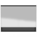 antracitszürke MDF tükrös fürdőszobaszekrény 80 x 15 x 60 cm
