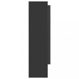 antracitszürke MDF tükrös fürdőszobaszekrény 80 x 15 x 60 cm