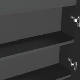 antracitszürke MDF tükrös fürdőszobaszekrény 80 x 15 x 60 cm