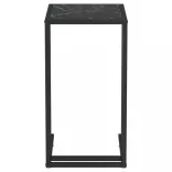 fekete márvány edzett üveg számítógép-kisasztal 50 x 35 x 65 cm