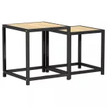 2 db sonoma-tölgyszínű MDF dohányzóasztal