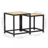 2 db sonoma-tölgyszínű MDF dohányzóasztal