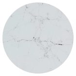 arany és fehér márvány edzett üveg kisasztal 45 cm