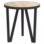sonoma-tölgyszínű MDF dohányzóasztal Ø35 cm