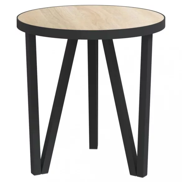 sonoma-tölgyszínű MDF dohányzóasztal Ø35 cm